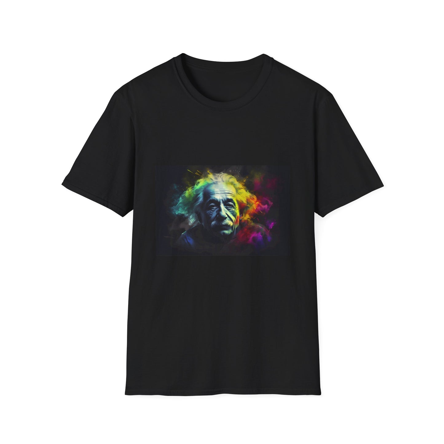 Einstein: Beyond the Canvas | T-Shirt | Albert Einstein, Geek, Mathematics, Neon colors, Nerd, Physicist, Science, Scientist, Theoretical physics, Watercolor | Prints with Passion