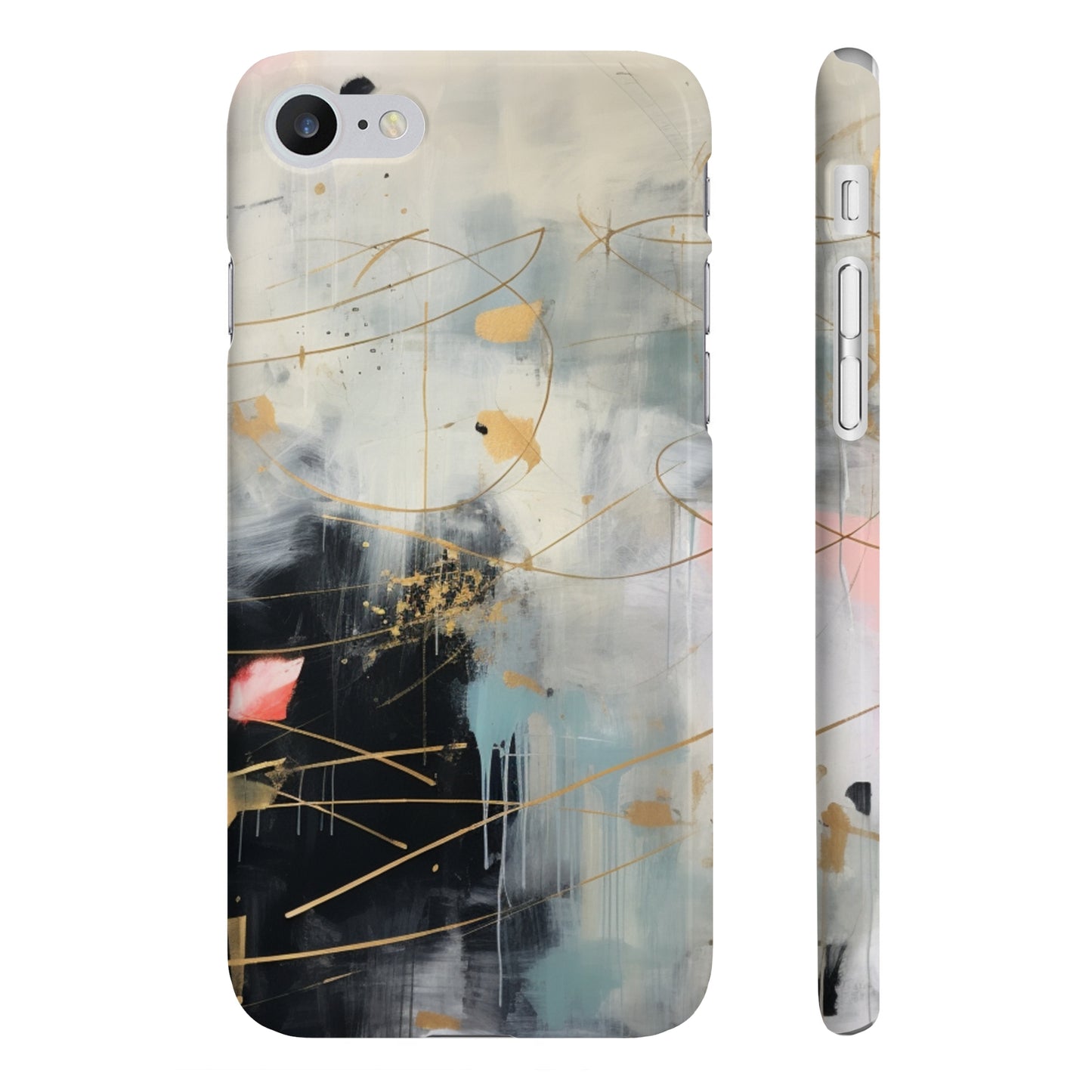 Mint & Gold: Abstract Acrylic Phone Case