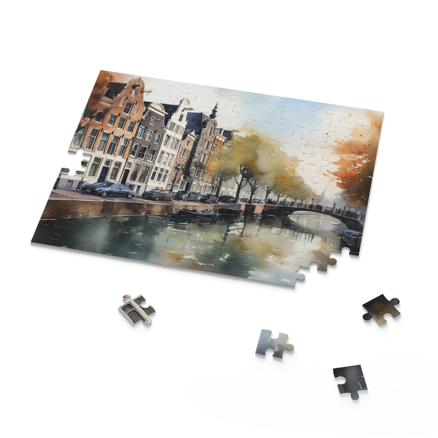 "Amsterdam Adventure Jigsaw Puzzle - Piece together iconic canals and architecture in this challenging puzzle for tourists and enthusiasts."