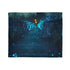 Bioluminescent Vines on a Ghost Bridge — Plush Fleece Throw Blanket — Draped Over Sofa & Bed Lifestyle View