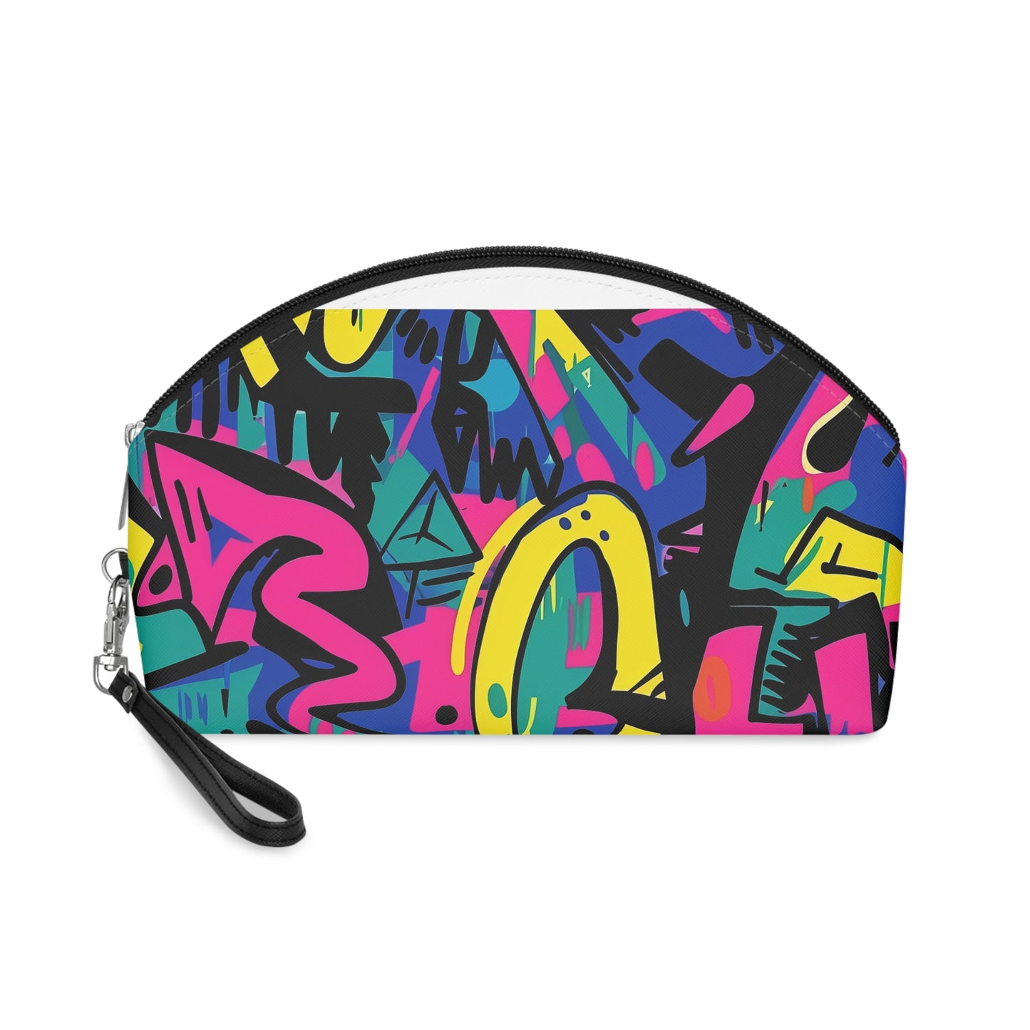 Neon Urban Graffiti Makeup Bag: Express Your Bold Style | Makeup Bag | Accessories, All Over Print, AOP, Cosmetics, Pouches, Sublimation, Travel Accessories, With zipper | Prints with Passion