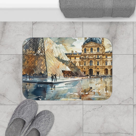 Louvre Watercolour Bath Mat | Bath Mats | Bath, Bathroom, Home & Living, Indoor, Sublimation | Prints with Passion