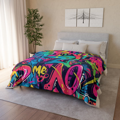 Explore our collection of urban graffiti art blankets for sale