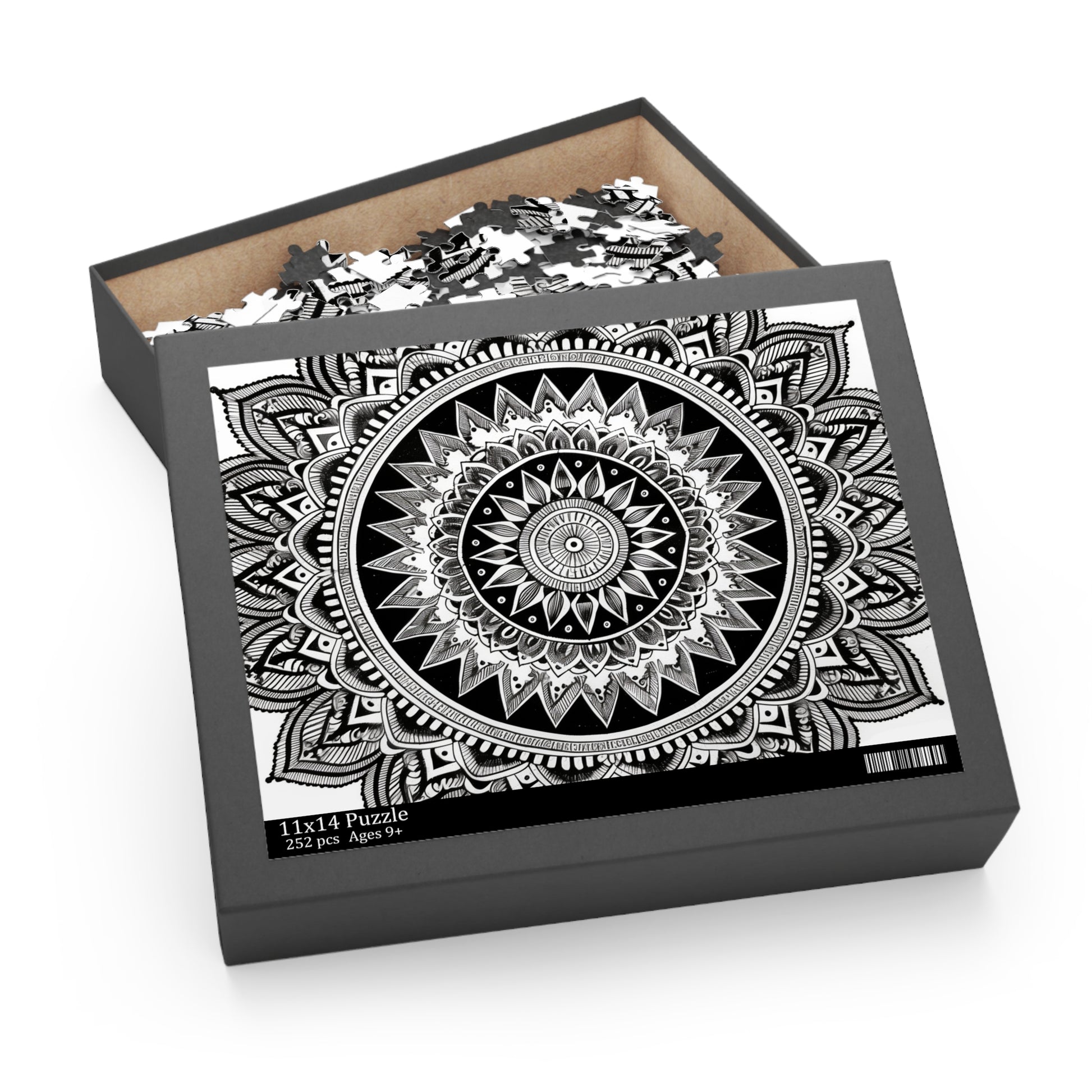 "Escape the chaos with our Zen Mandala jigsaw puzzle - a peaceful and intricate design for mindful relaxation at home"