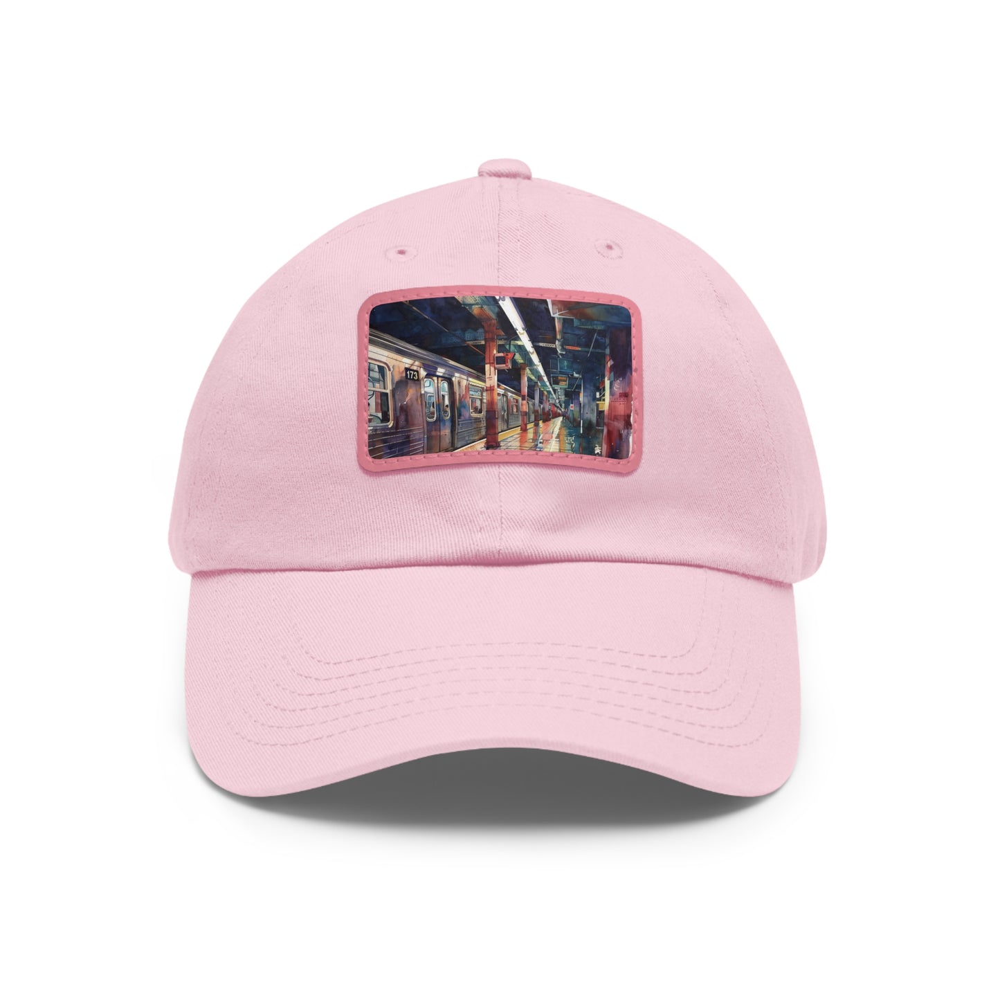 New York City Subway Sunset: Watercolor Baseball Cap