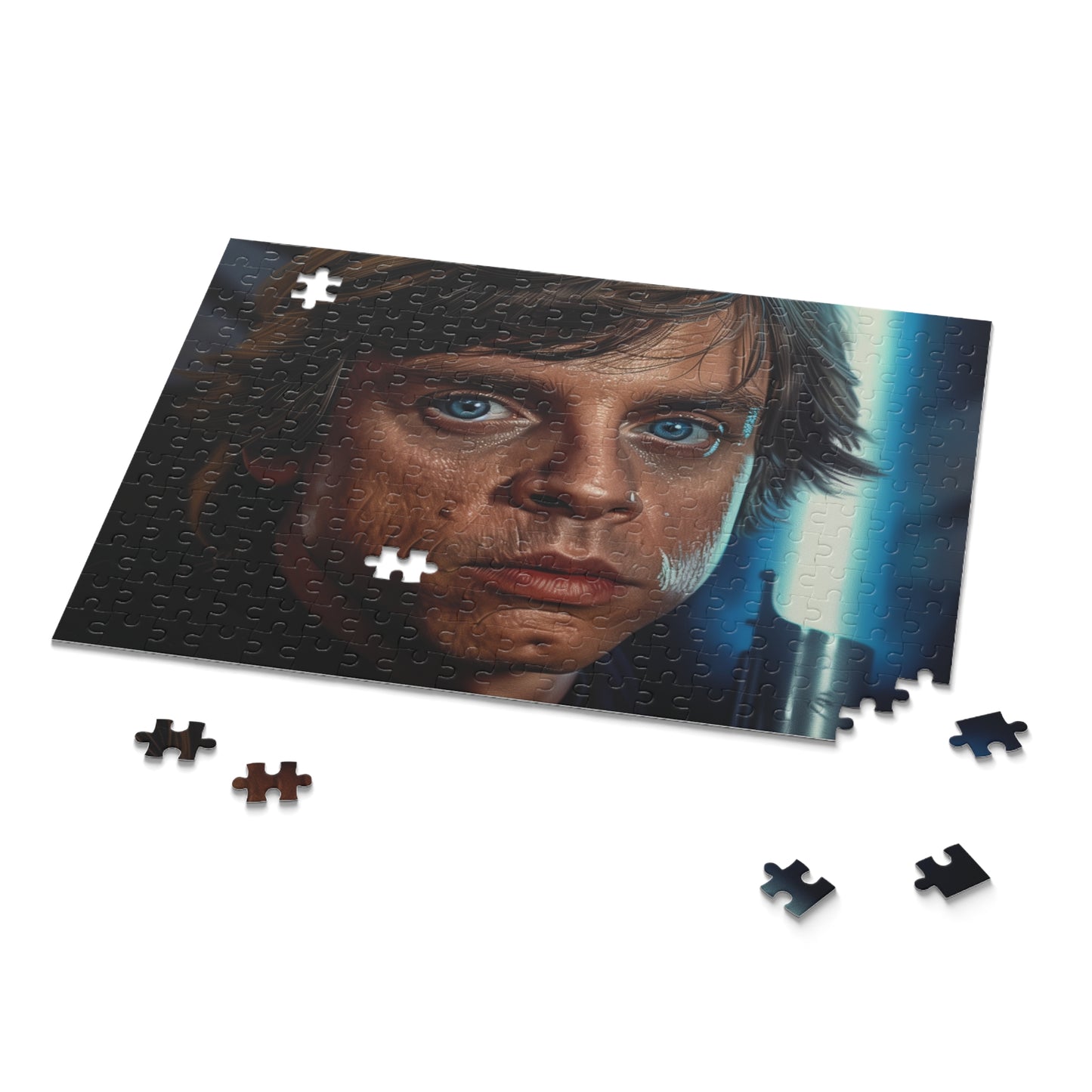 "Luke Skywalker Jedi Puzzle Masterpiece - intricate Star Wars jigsaw for fans seeking a challenging and rewarding activity"