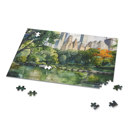 Central Park Watercolor Jigsaw Puzzle