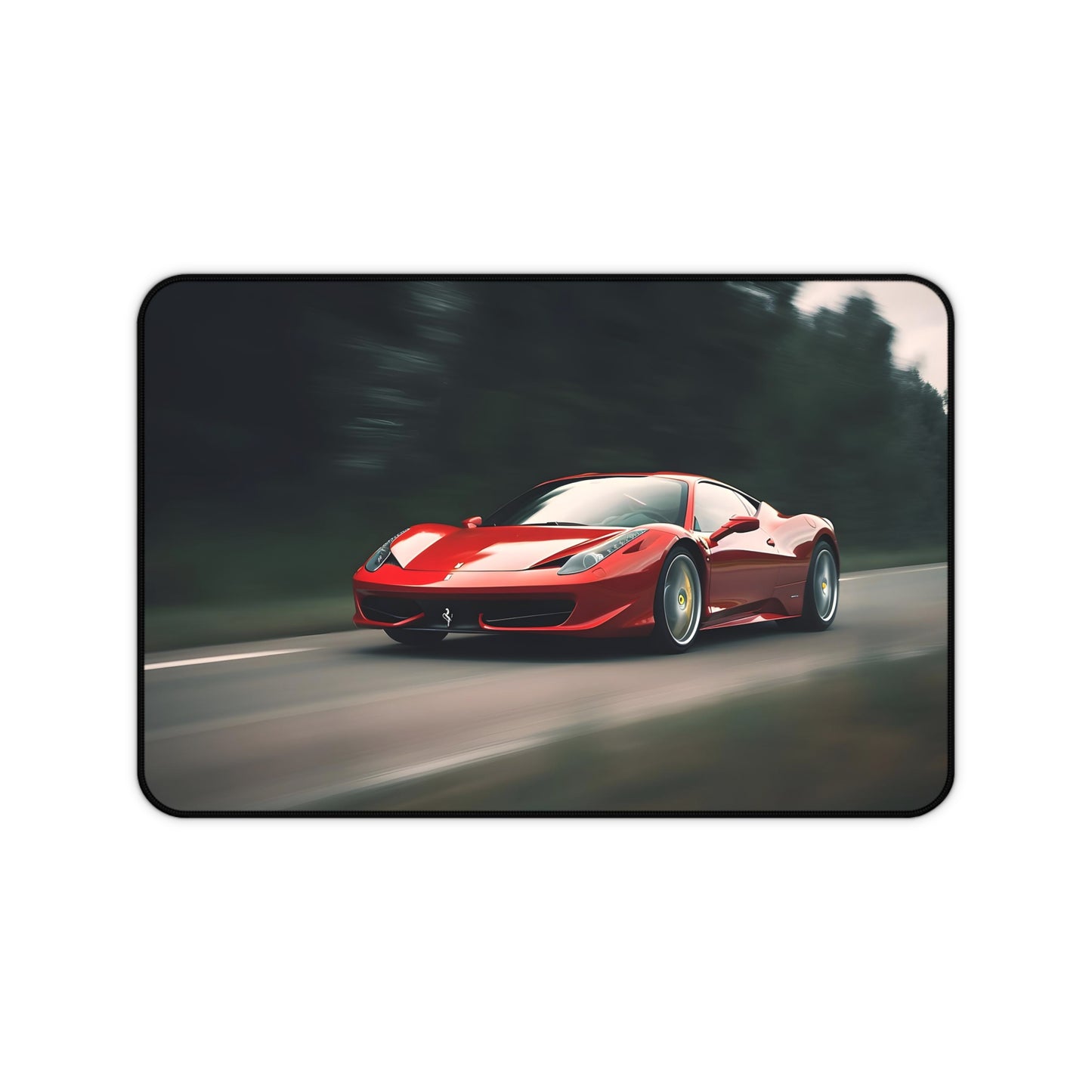 "Ferrari Speed Demon Desk Mat - Enhance workspace with sleek design for high-speed racing enthusiasts. Accelerate productivity now!"