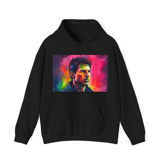 Tom Cruise Neon Watercolor Hoodie. | Hoodies | DTG, Hoodies, Men's Clothing, Regular fit, Unisex, Women's Clothing | Prints with Passion