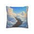 A Staircase Leading to the Clouds Representing Ambi Double-Sided Square Cushion Cover