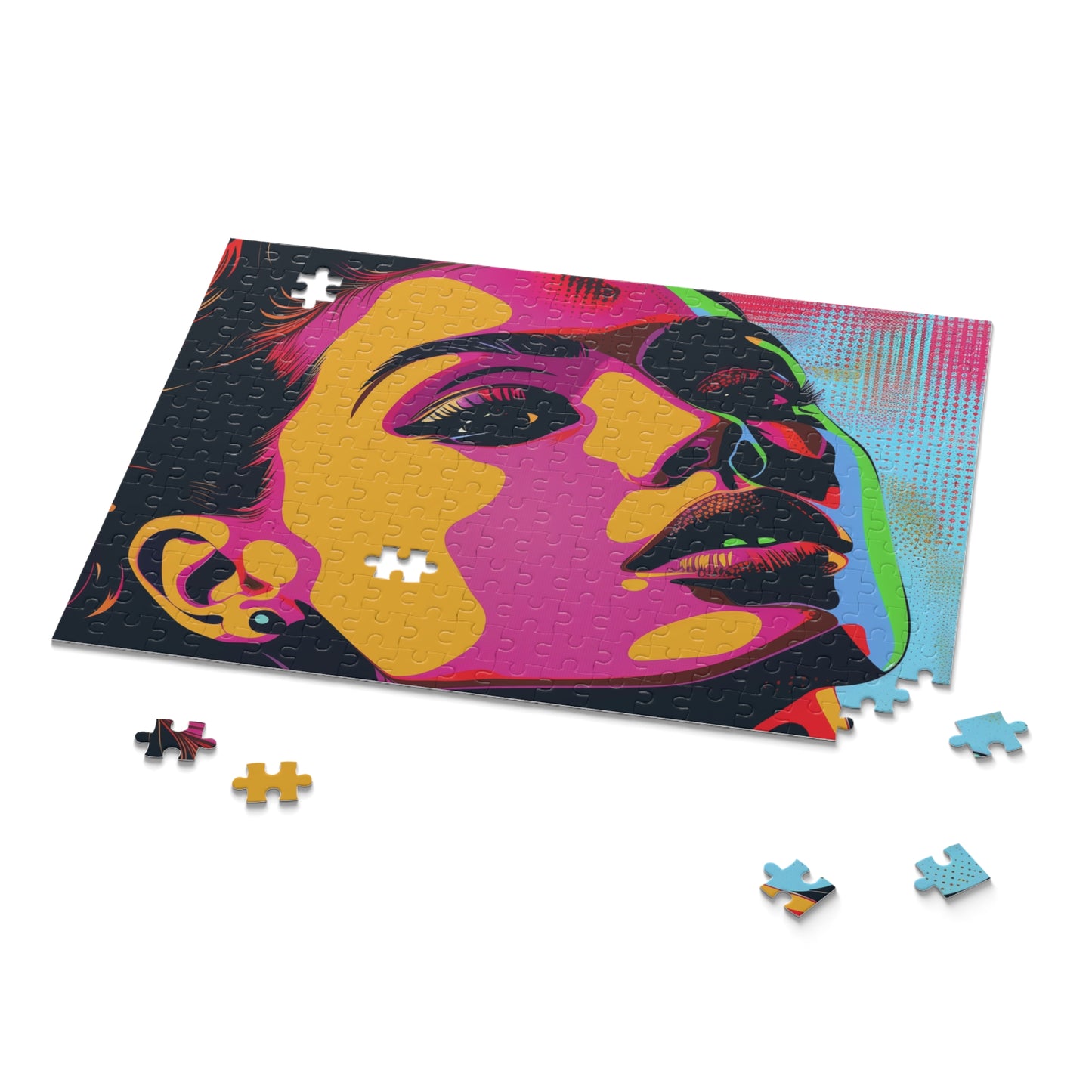 Colorful Pop Art Portrait Jigsaw Puzzle - Vibrant design perfect for art lovers and puzzle enthusiasts