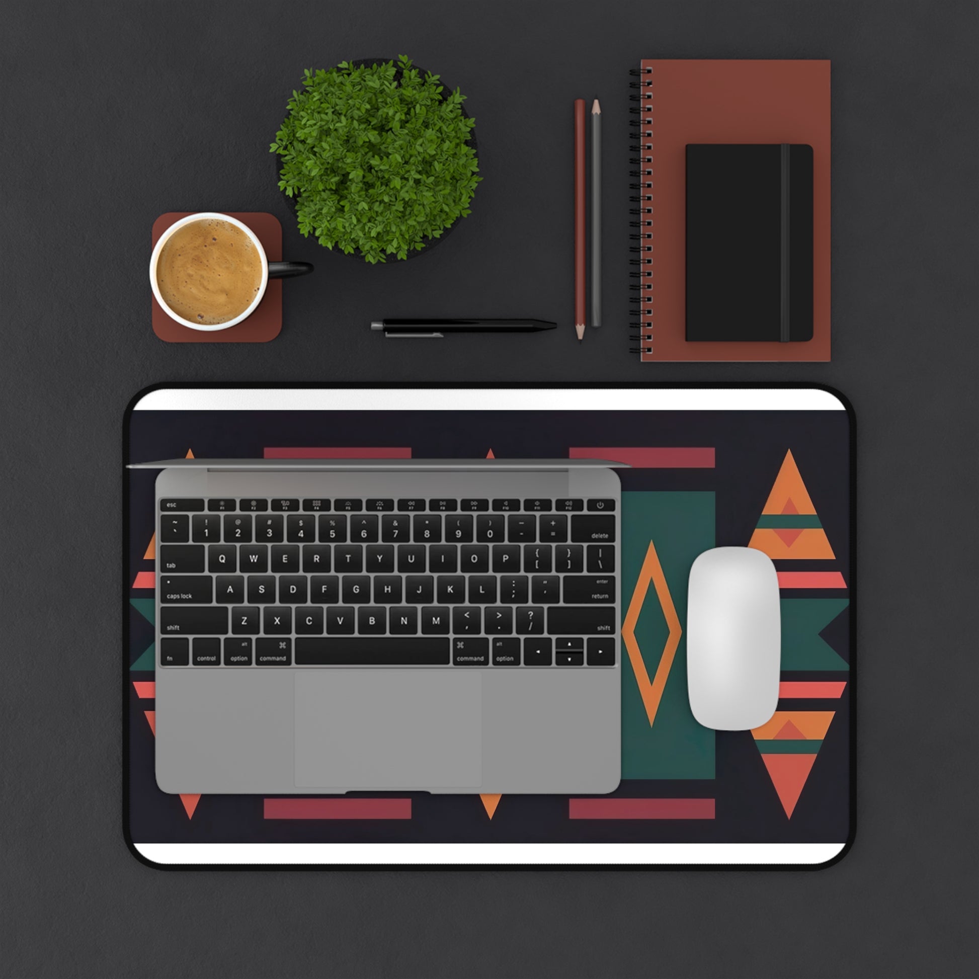 "Vibrant Aztec Style Desk Mat for Office or Home, Add Culture and Creativity to Your Workspace"