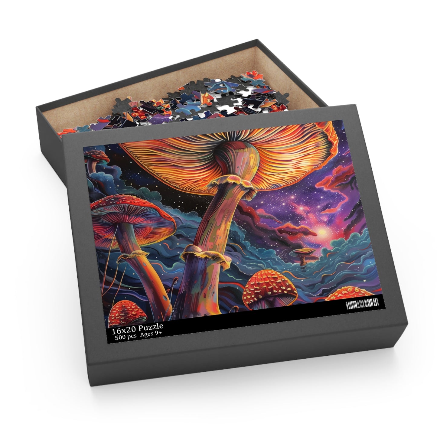 Psychedelic Fungi Jigsaw Puzzle - Colorful and intricate mushroom design for calming entertainment 🍄 #puzzle #psychedelic #fungi