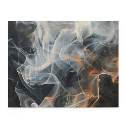 Abstract Smoke Art Jigsaw Puzzle - Vibrant colors and swirling patterns for a mesmerizing challenge