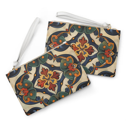 Tile Print Clutch Bag