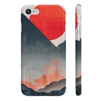 Peak Sunrise: Minimalist Mountain Phone Case