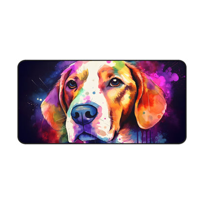 "Beagle Pup Desk Protector - Adorable beagle desk mat, protect workspace with charm"