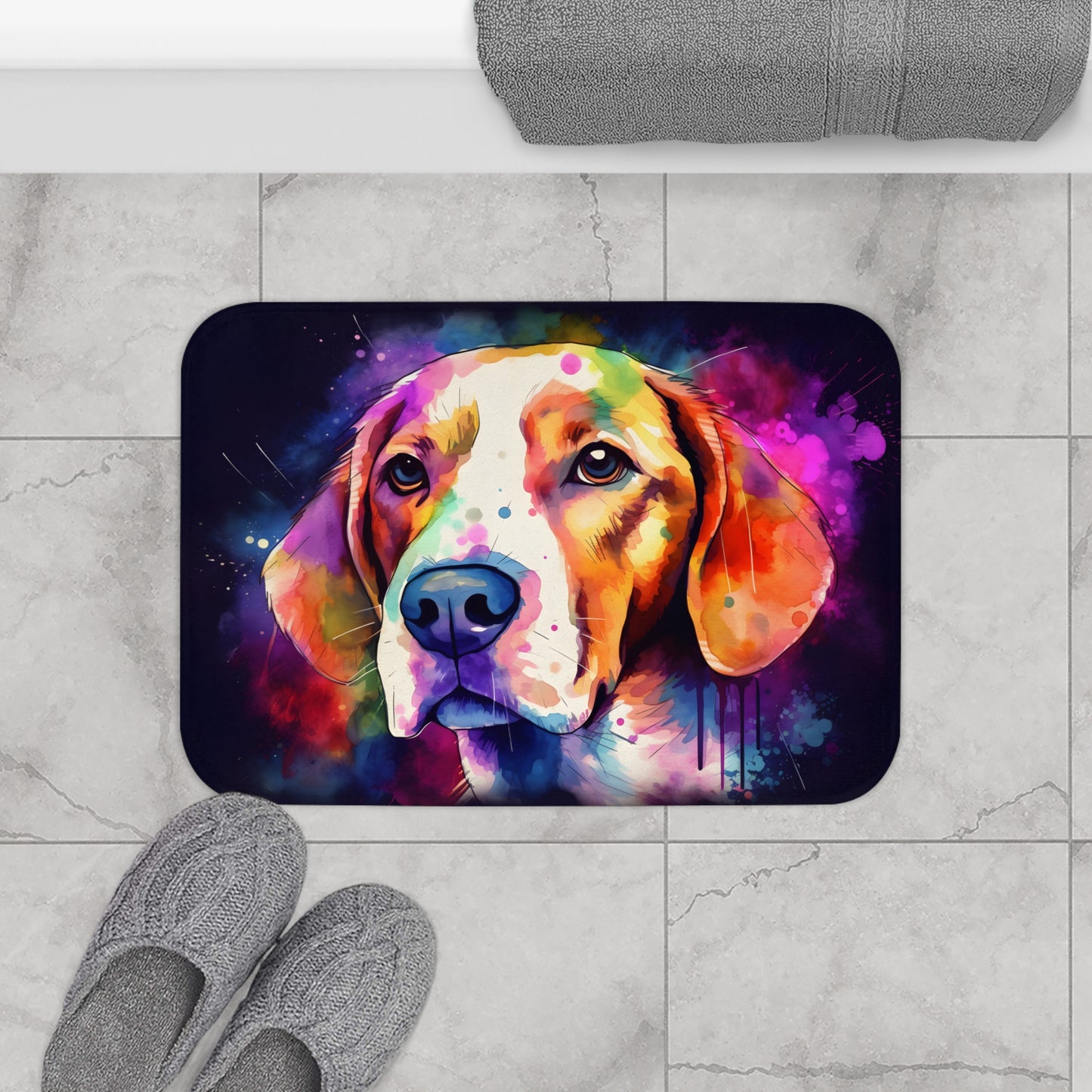 Beagle Sniffer Bath Mat