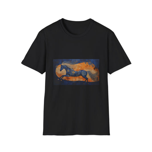 🐎 untamed Spirit: A Watercolor Tapestry of Freedom and Grace | T-Shirt | Cotton, Crew neck, DTG, Men's Clothing, Neck Labels, Regular fit, T-shirts, Women's Clothing | Prints with Passion