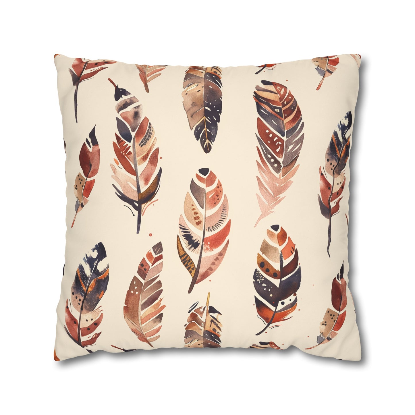 "Boho Feathers Pillowcase Collection - Add whimsical charm to your bedroom with this cozy bohemian pillowcase"