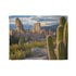 Cactus Shaped Like Ancient Ruins Plush Fleece Throw Blanket