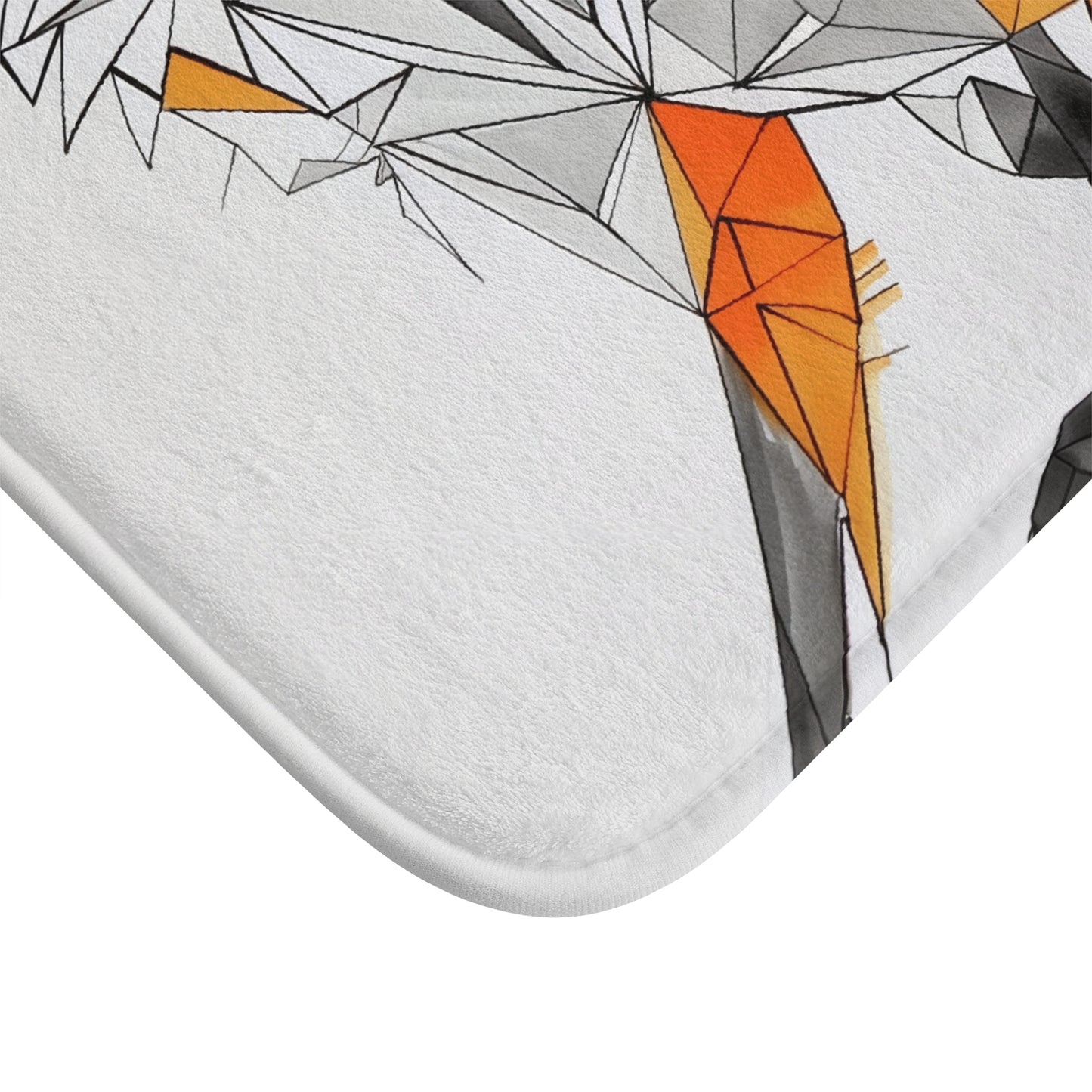 Geometric Fox Bath Mat