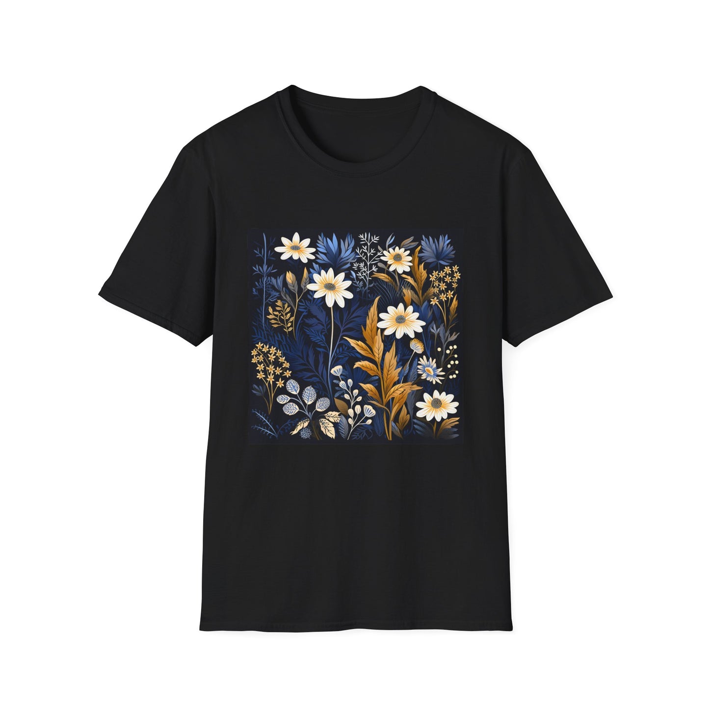 Floral Tapestry of Nature's Embrace | T-Shirt | Cotton, Crew neck, DTG, Men's Clothing, Neck Labels, Regular fit, T-shirts, Women's Clothing | Prints with Passion