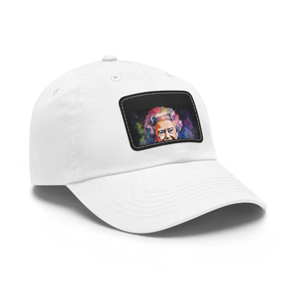 Regal Glow: Queen Elizabeth II Watercolor Neon Cap