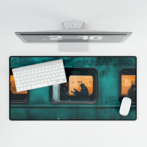 Mystical Train with Portals to Parallel Worlds — XL & XXL Desk Mat — Product Detail View 5