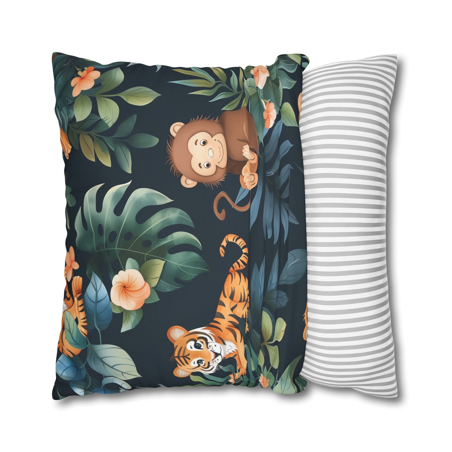 "Wild Tiger Jungle Pillow Case - Sleek & Fierce Tiger Print for a Wild Bedroom Adventure"