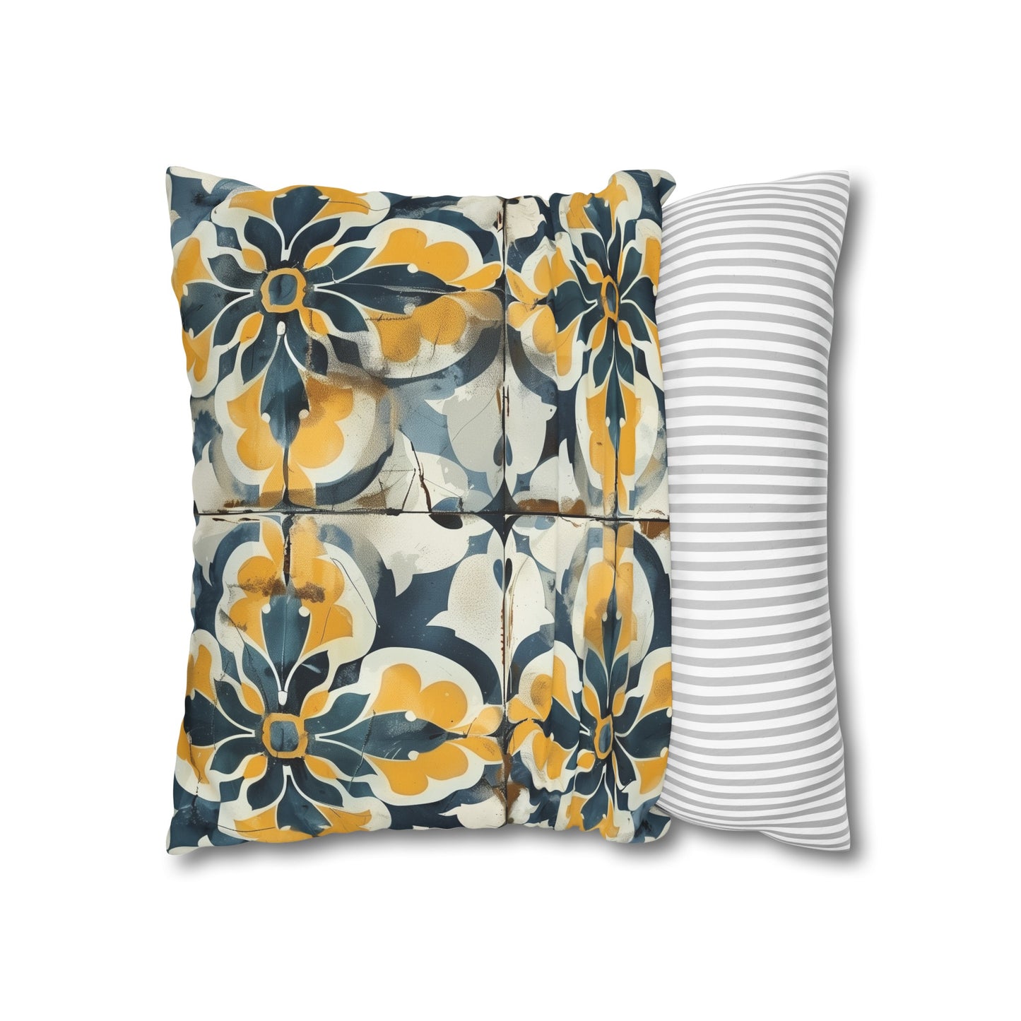 Elegant Artisan Tiles pillowcase with seamless pattern for sophisticated bedroom decor.