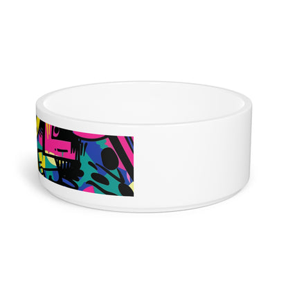 Neon Graffiti Urban Pet Bowl