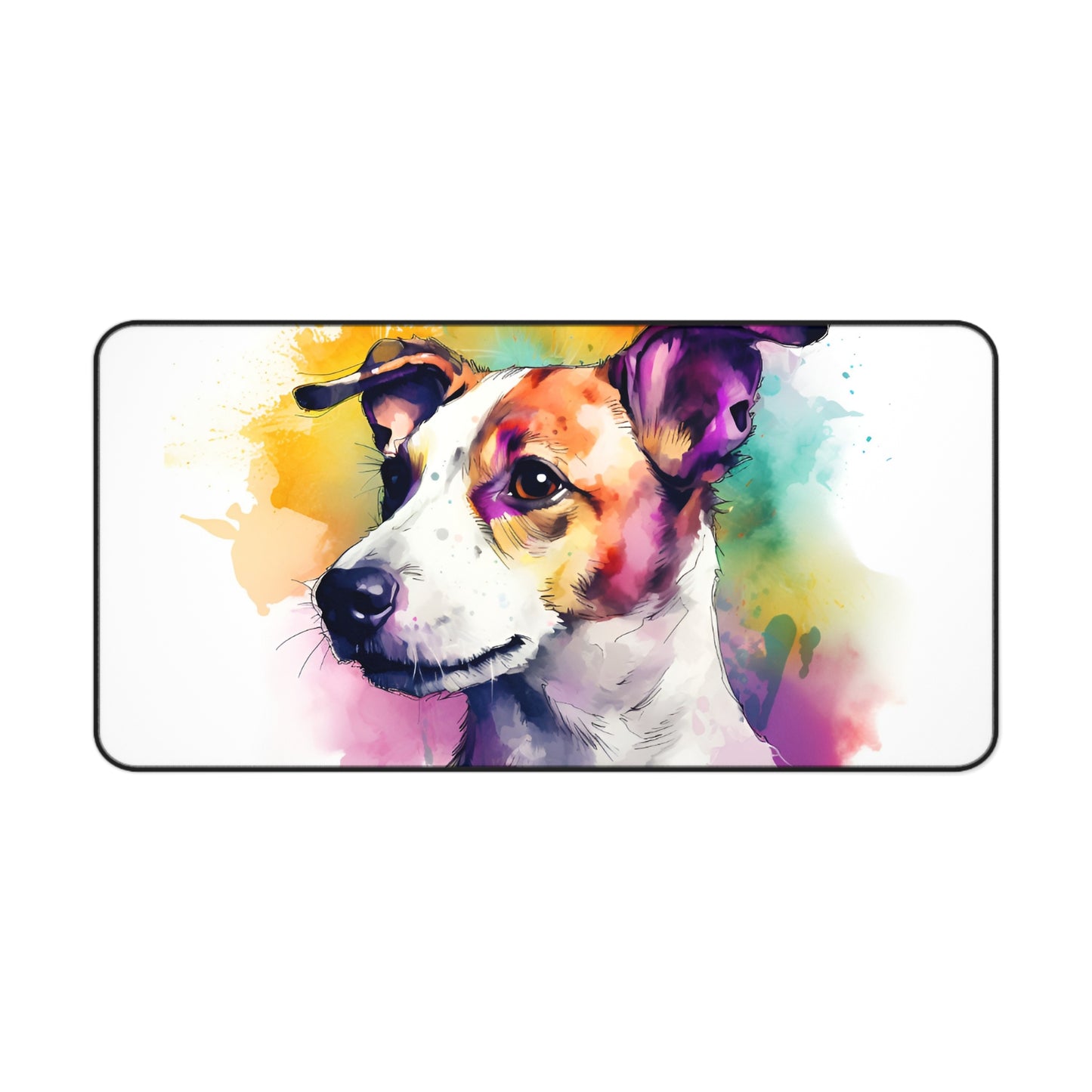 "Whimsical Jack Russell Pup Desk Mat - Perfect for Dog Lovers' Workspaces"