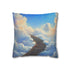 A Staircase Leading to the Clouds Representing Ambi Double-Sided Square Cushion Cover