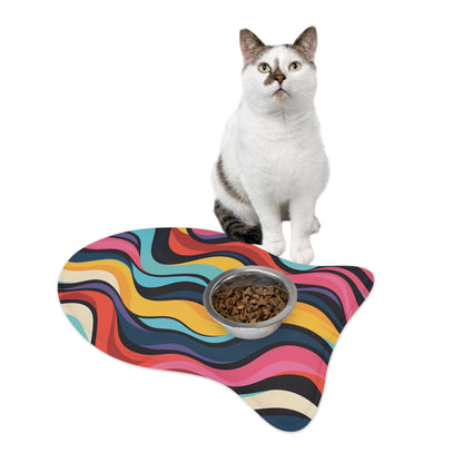 Retro Waves Pet Feeding Mat