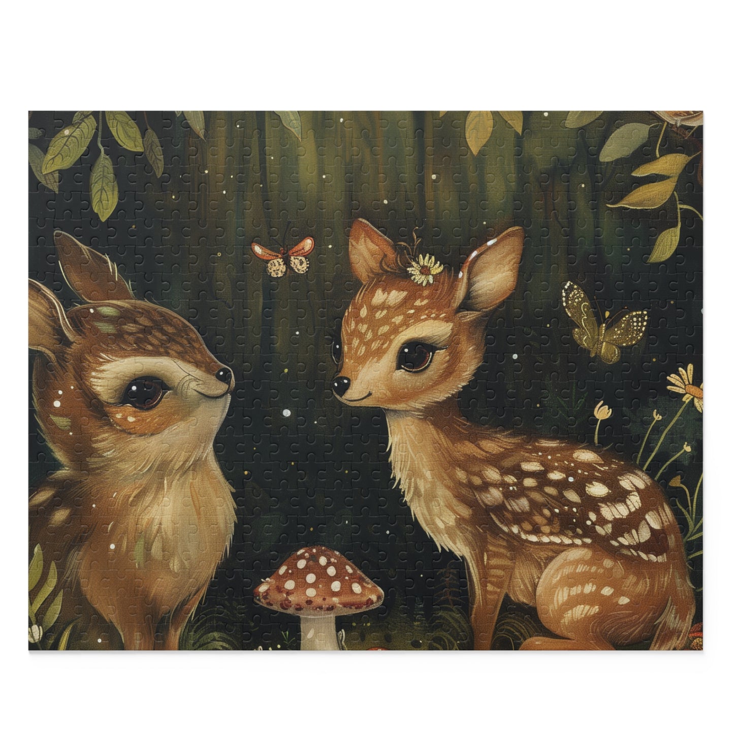 Woodland Creatures Jigsaw Puzzle - Enchanting forest scene with adorable animals for animal lovers and puzzle enthusiasts.