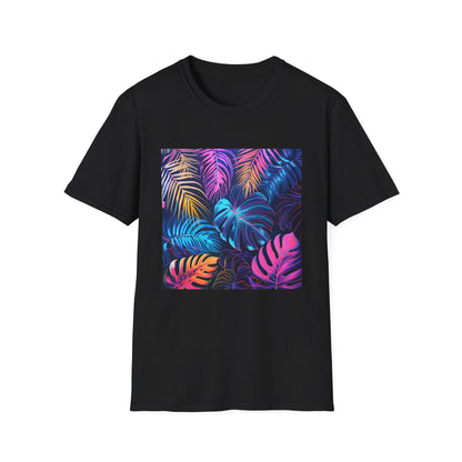 Neon Tropics: A Luminous Jungle Adventure | T-Shirt | DTG, Men's Clothing, Regular fit, T-Shirts, Unisex, Women's Clothing | Prints with Passion