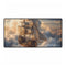 Steampunk Airship Sailing Through Clouds — XL & XXL Desk Mat — Full Top-Down Artwork View