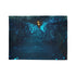 Bioluminescent Vines on a Ghost Bridge — Plush Fleece Throw Blanket — 300 GSM Plush Coral Fleece Texture Close-Up