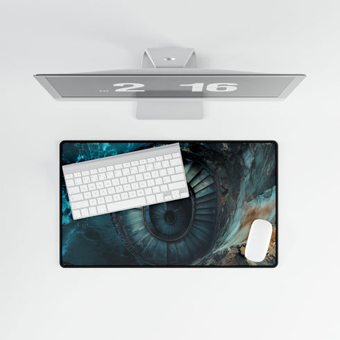 Spiral Staircase Leading into Ocean Tren Gaming XXL Extended Desk Mat