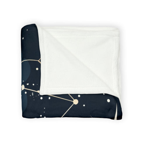 Celestial Constellation Stars Night Sky Plush Fleece Throw Blanket - View 11 | Prints With Passion