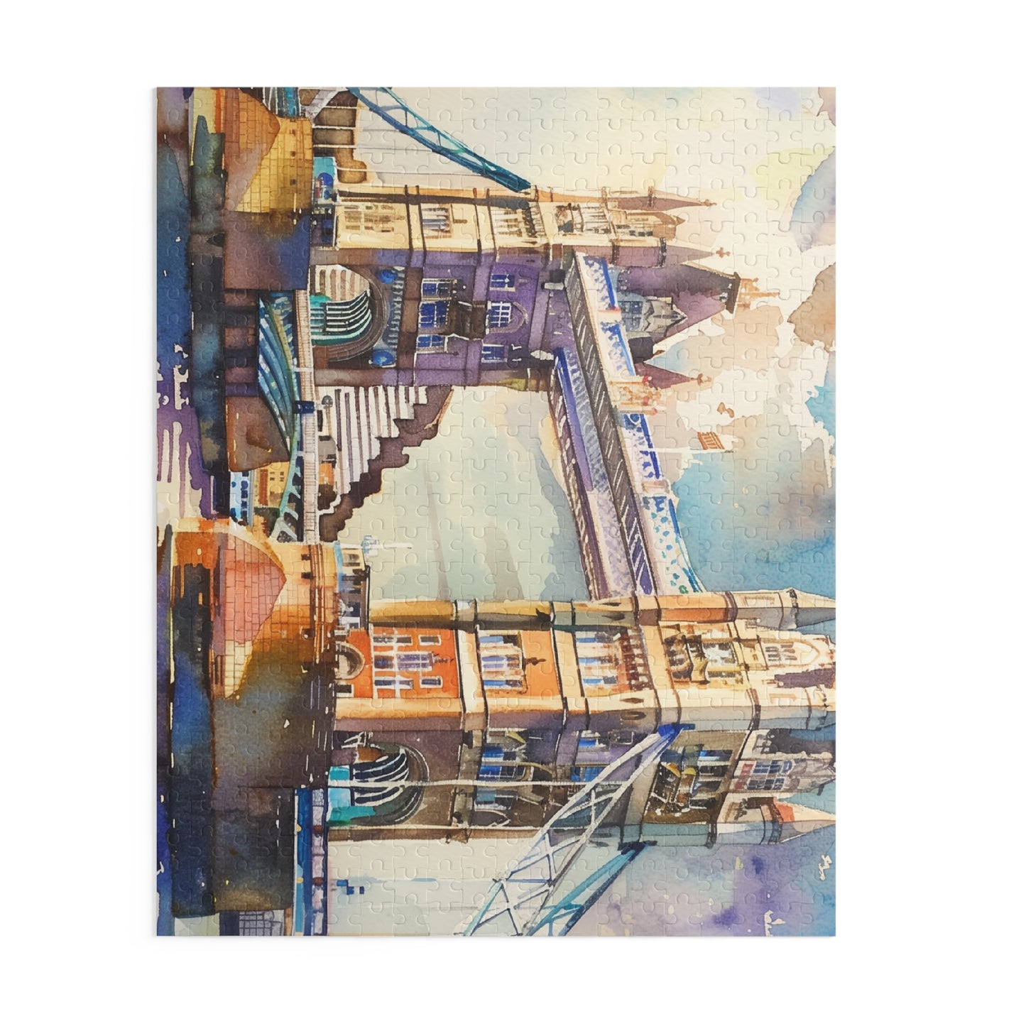 London Watercolor Tower Bridge Puzzle