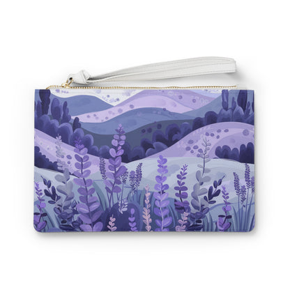 Lavender Fields Clutch Bag | Clutch Bags | Accessories, All Over Print, AOP, Assembled in the USA, Assembled in USA, Bags, Made in the USA, Made in USA, Vegan | Prints with Passion