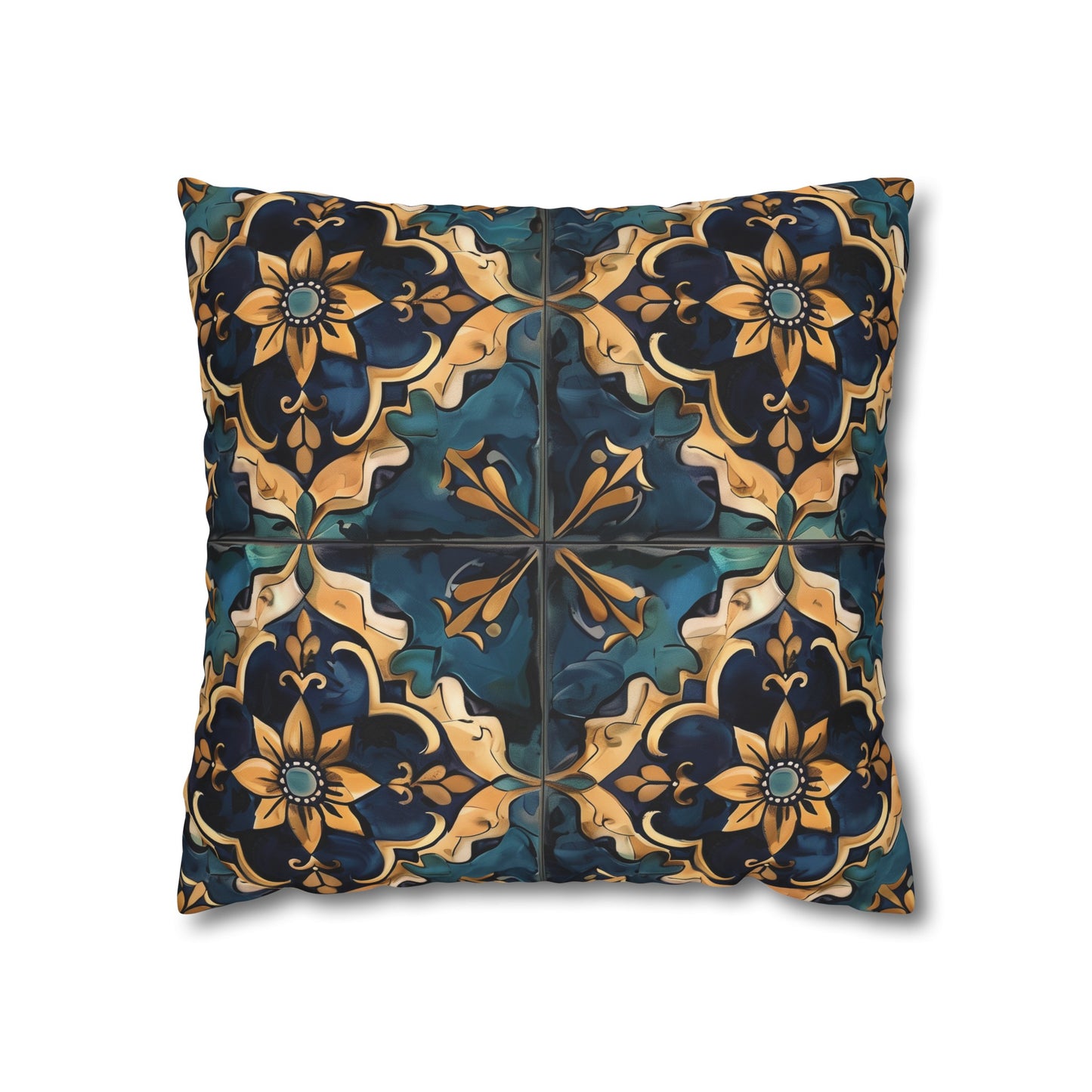 Artisan Tiles Pillowcase - Elegant traditional tile design for chic bedroom decor