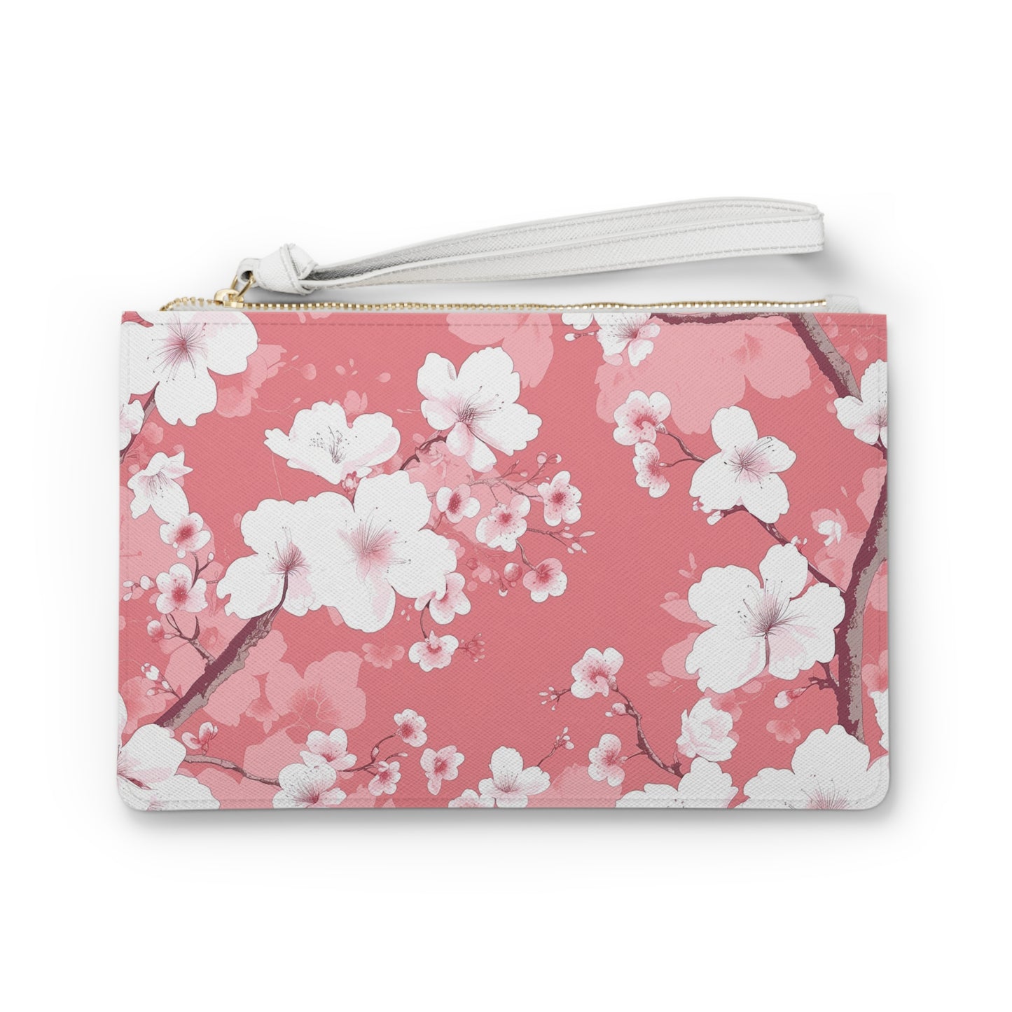 Cherry Blossom Clutch in Pink | Clutch Bags | Accessories, All Over Print, AOP, Assembled in the USA, Assembled in USA, Bags, Made in the USA, Made in USA, Vegan | Prints with Passion