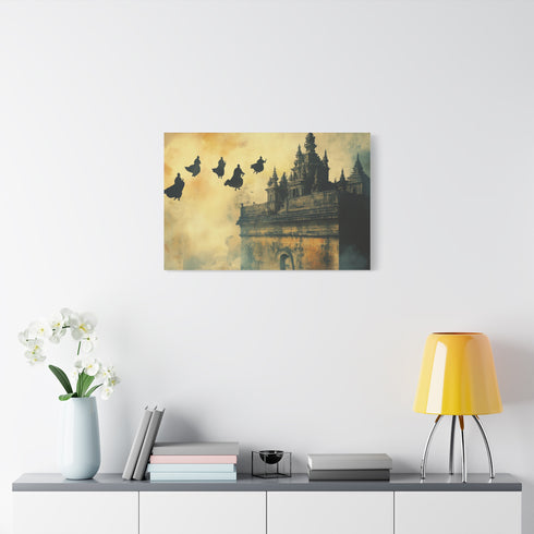Sky Temple with Flying Monks — Canvas Wall Art — Product Detail View 7