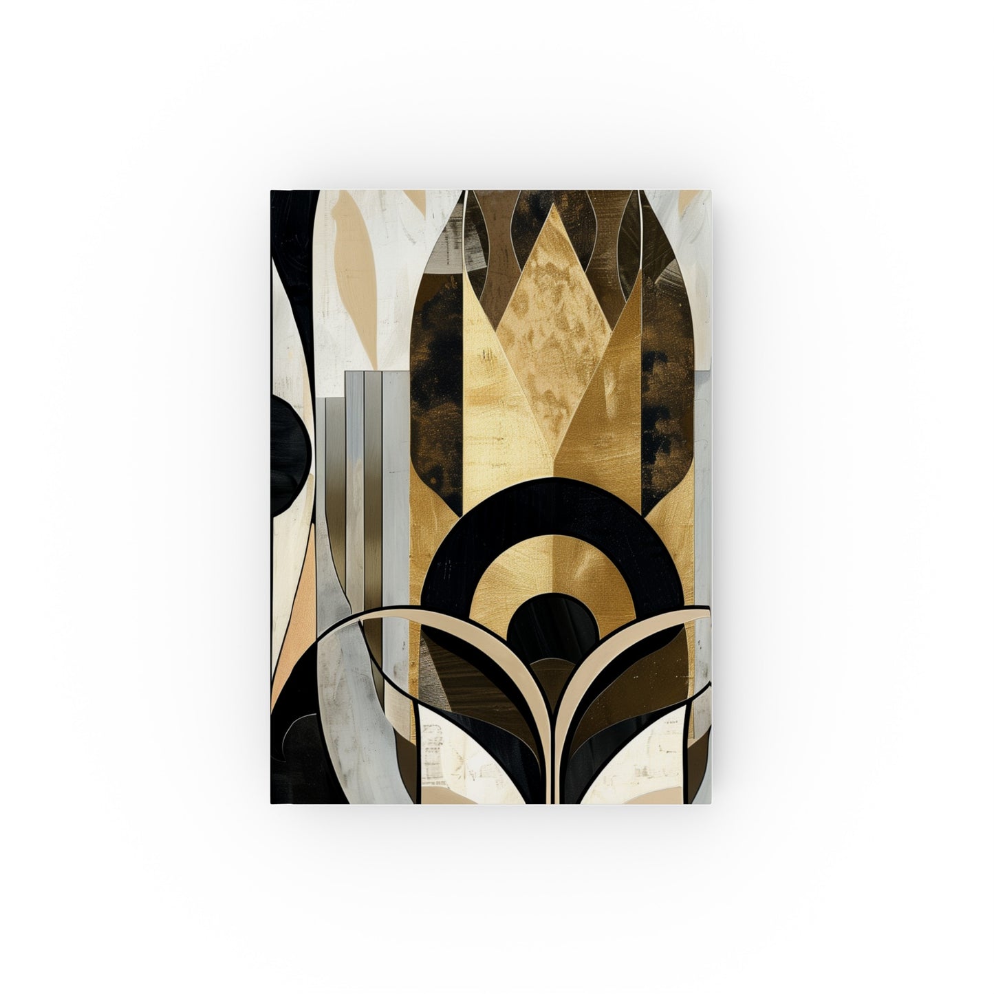 "Geometric Grace: Art Deco Journal - Stylish high-quality notebook for capturing thoughts and inspirations, perfect for all seasons. Makes a great gift!"