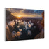 Sunset Canyon with Floating Bioluminescent Jellyfish — Canvas Wall Art — Product Detail View 6