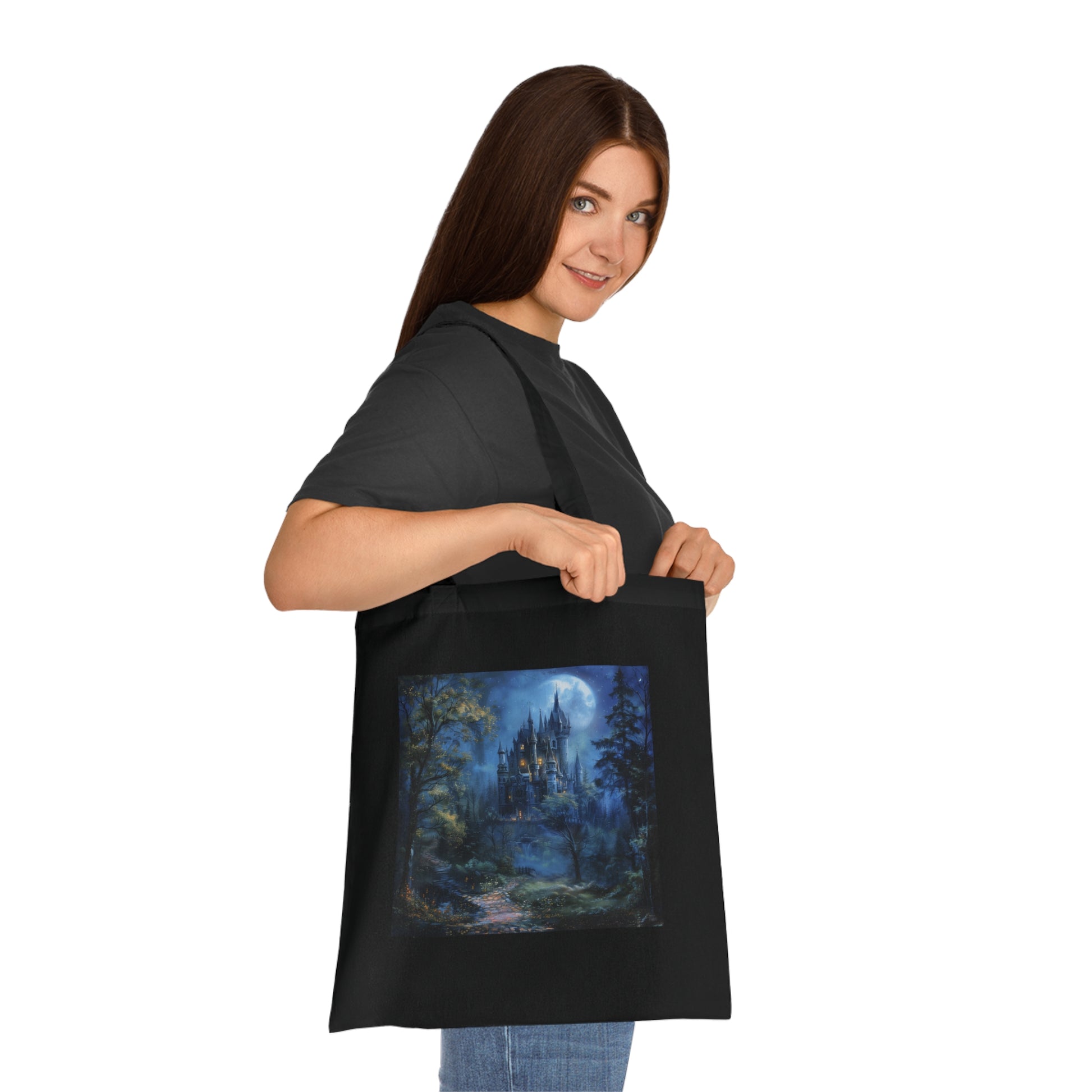 Mystical Moonlight Castle Tote Bag | Tote Bag | Accessories, Bags, Cotton, DTG, Totes | Prints with Passion