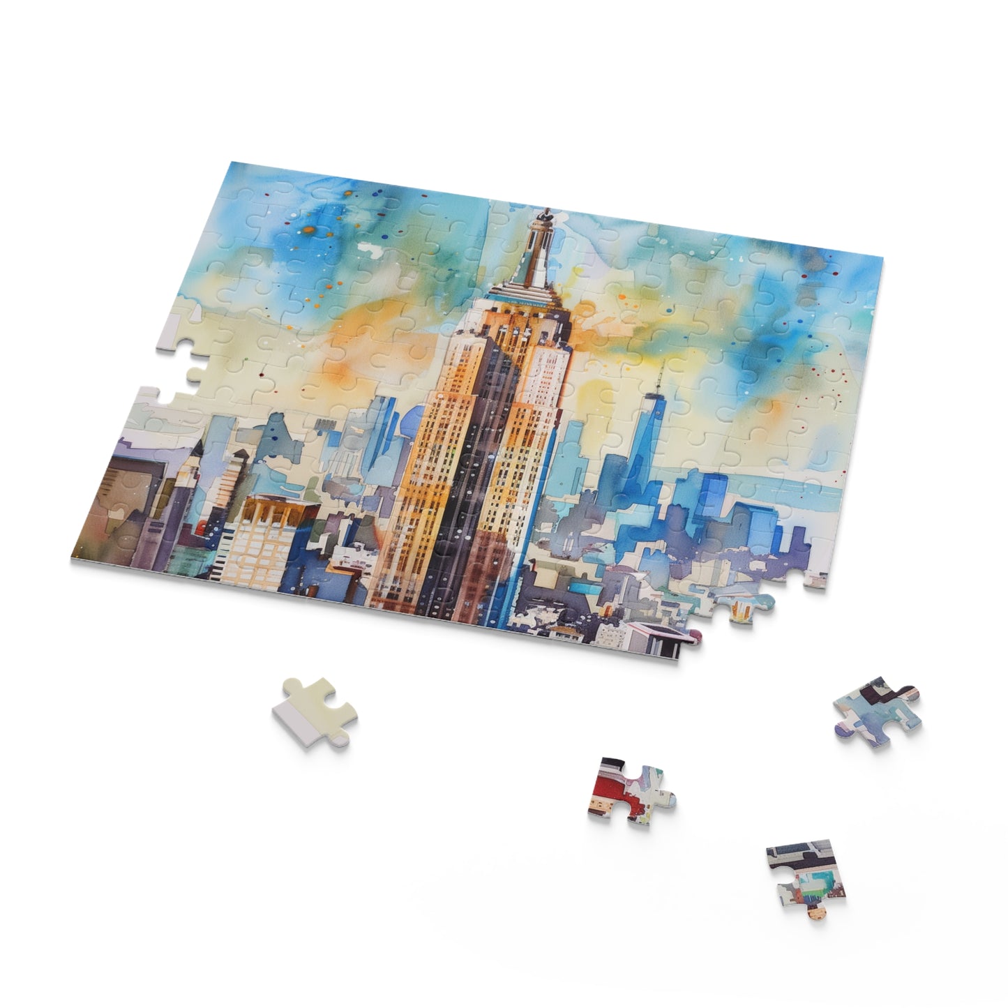 Empire State Watercolor Jigsaw